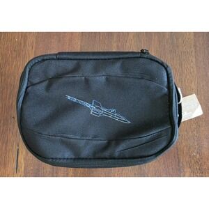 Women's Black Nylon Makeup Bag Cosmetic Travel Bag Toiletry Organizer Pouch
